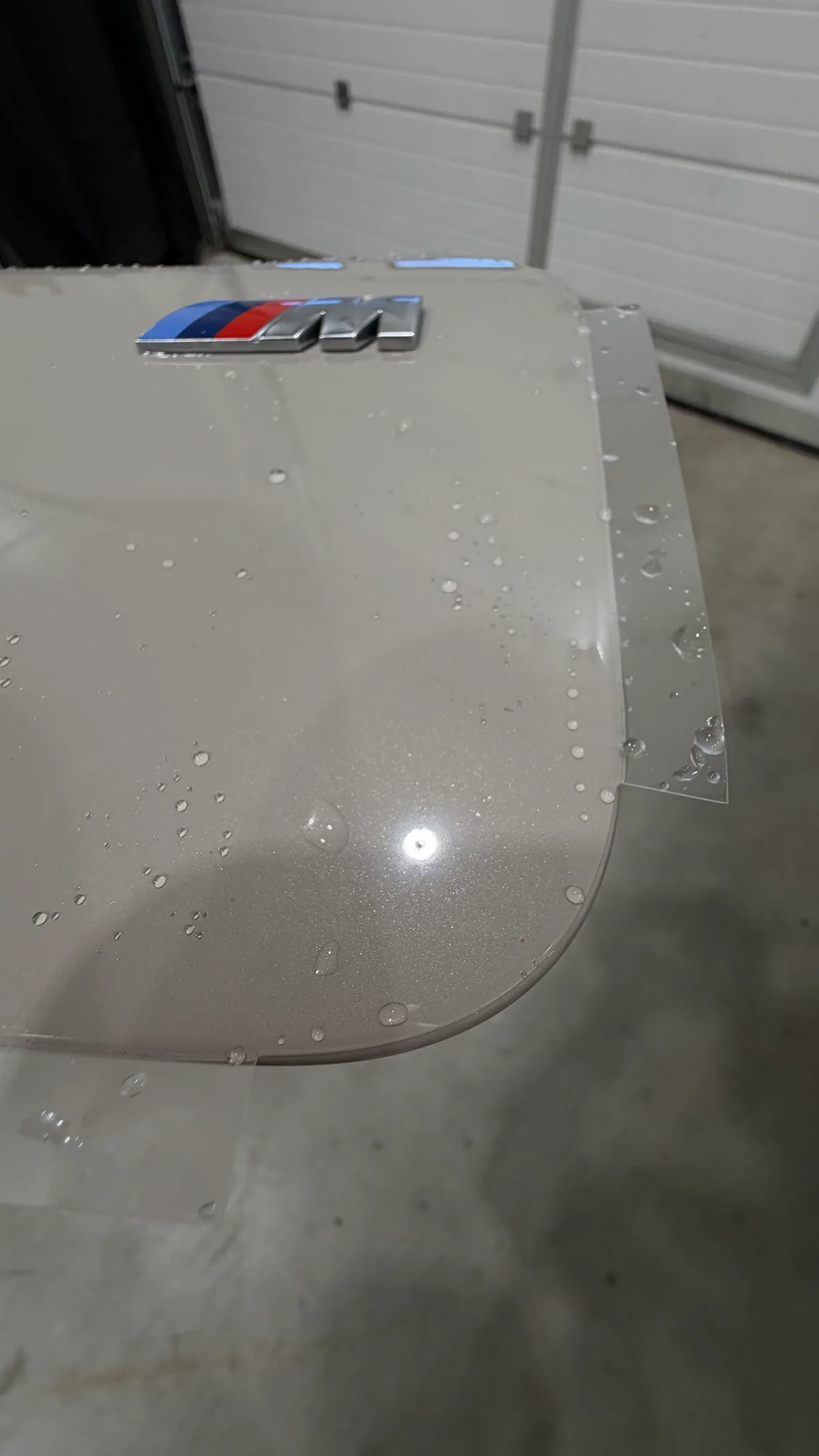 Close-up of template 02 on the charging cap, with flush corners and extra material along the edges for wrapping.