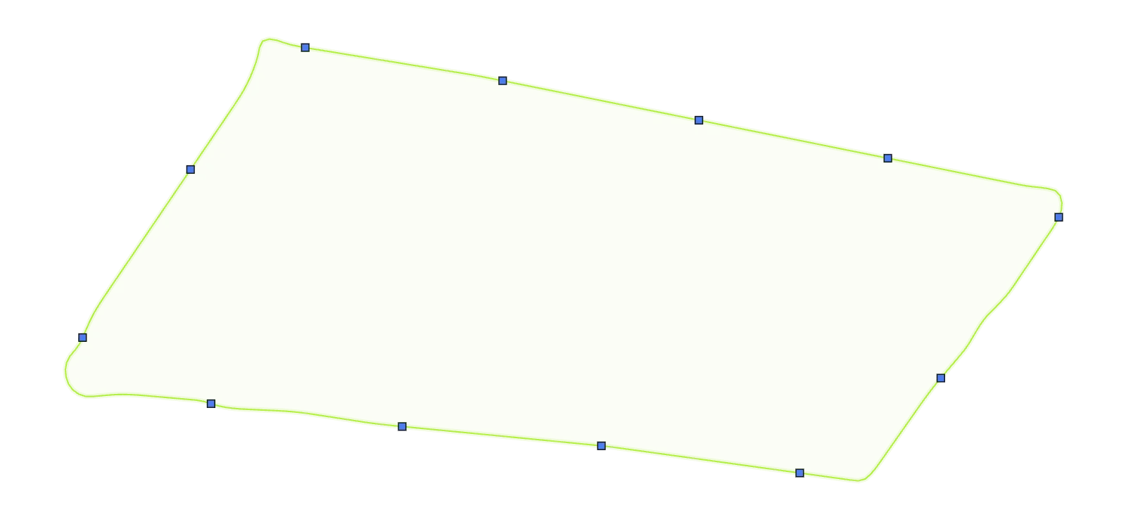 Plotter-ready cutting template for the Volvo FH upper grille trim, shown as a chartreuse contour.